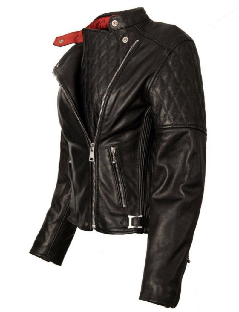 Women's Quilted Leather Jacket - Image 4