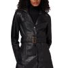 Women’s Leather Trench Coat