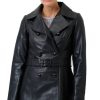 Women's Classic Elegance Leather Coat